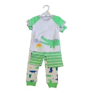 LITTLE Me Adorable Zoo Reptile Pattern 2 sets of Pajamas Size 12 mths